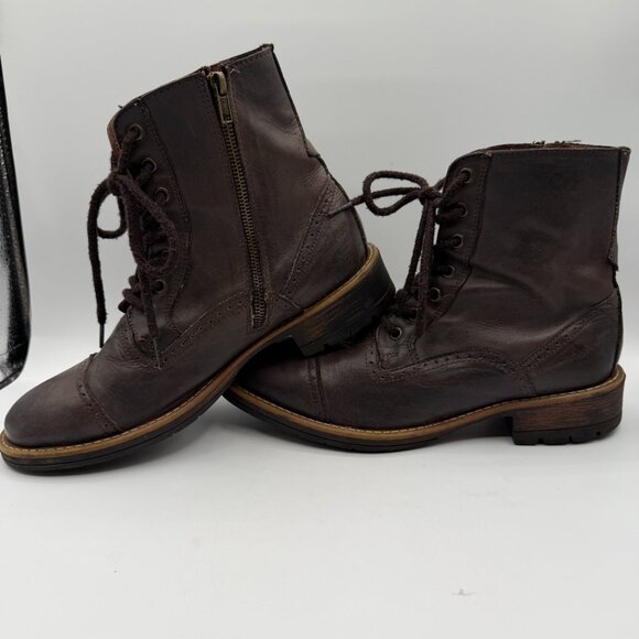 Steve Madden Mens Troopah-C Boots Leather Brown Cap Toe Zipper Size 9 Comba main image 5
